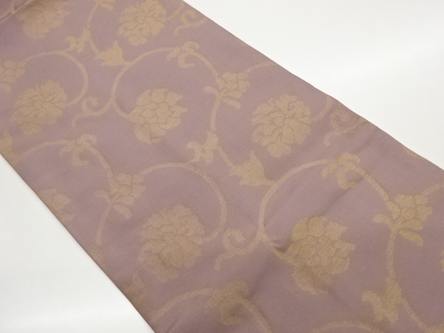JAPANESE NAGOYA OBI / WOVEN FLOWER ARABESQUE